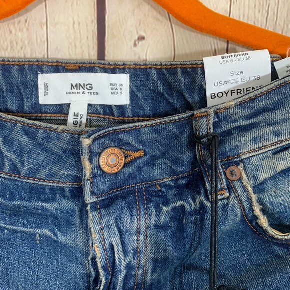 MNG MANGO ANGIE BOYFRIEND WOMEN’S JEANS - Picture 4 of 7
